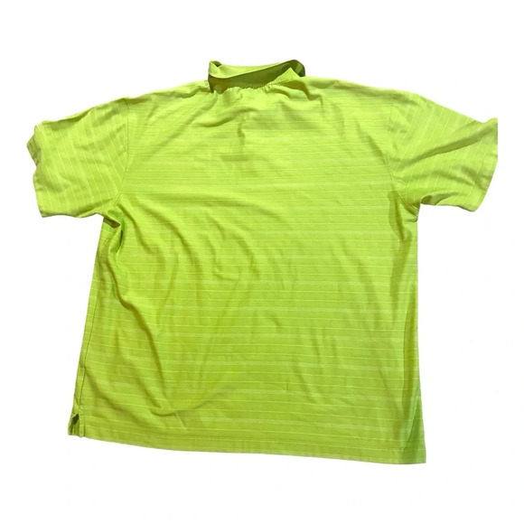 Nike Men’s Dri Fit Golf Tee Polo Collared Short Sleeve Sz XL Green White Striped - Picture 2 of 4